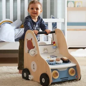 Chariot De Marche Avec Freins EN VOITURE SIMON En Bois FSC® Multicolore – Vertbaudet 14