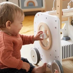 Chariot De Marche Cube D’activités Avec Freins En Bois FSC® Multicolore – Vertbaudet 14