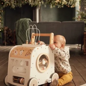 Chariot De Marche Cube D’activités Avec Freins En Bois FSC® Multicolore – Vertbaudet 18